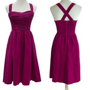 HD In Paris Anthropologie Paca Dress Corduroy Magenta Purple Convertible Size 6